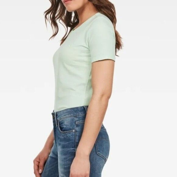 G-Star Womens Sz XS Raw Mysid Slim Recycled Dye Top - Picture 3 of 10